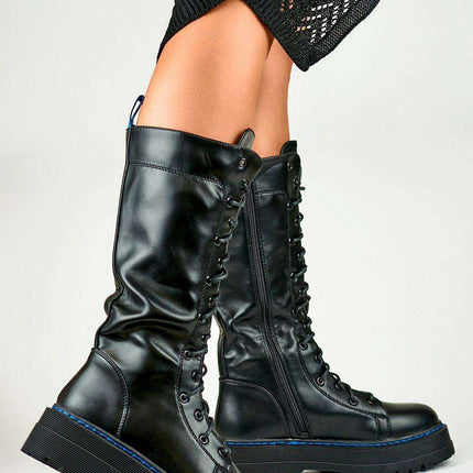 PRIMO Eco Leather Thigh-High Statement Boots