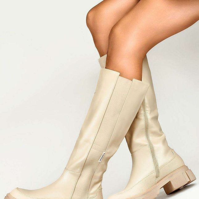 Sustainable Chic Eco Leather Thigh-High Boots
