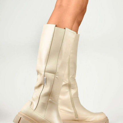 Sustainable Chic Eco Leather Thigh-High Boots