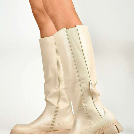 Sustainable Chic Eco Leather Thigh-High Boots