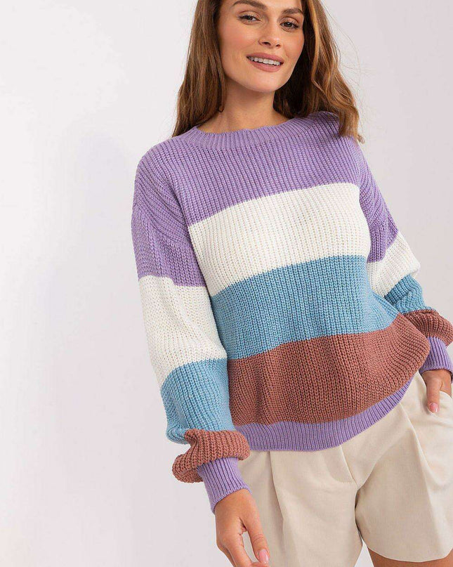 Cozy Striped Knit Sweater: Jumper Badu