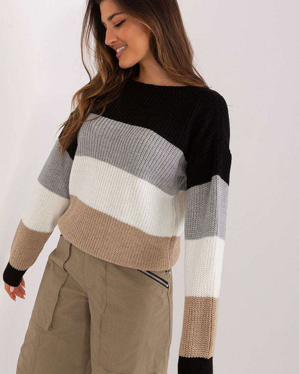 Cozy Striped Knit Sweater: Jumper Badu