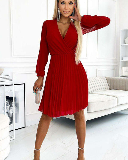 Enchanting Dark Green Chiffon Evening Dress by Numoco