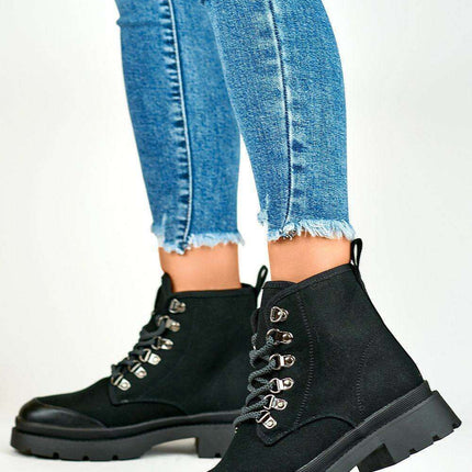 Autumn Chic Lace-Up Ankle Boots