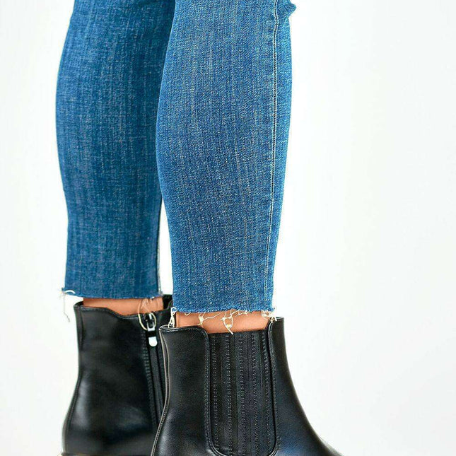 Eco-Friendly Chic Faux Leather Winter Booties