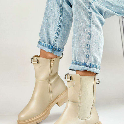 Chic Weatherproof Leather Boots for Autumn and Winter