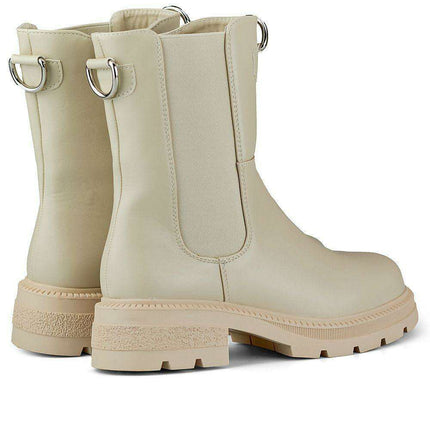 Chic Weatherproof Leather Boots for Autumn and Winter