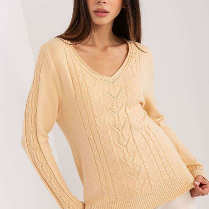 Essential V-Neck Cotton Blend Sweater for Women