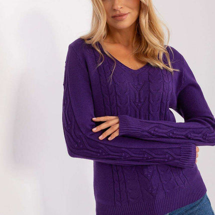 Essential V-Neck Cotton Blend Sweater for Women