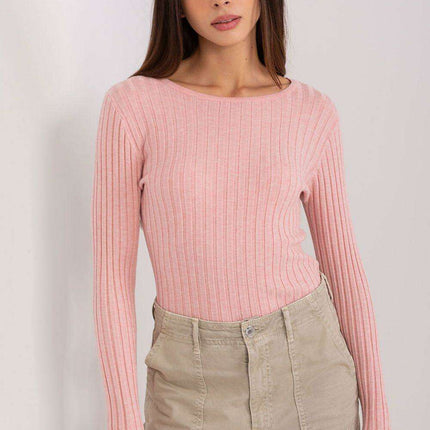 Elegant Ribbed Knit Sweater for Women