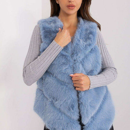 Elegant Multi-Pocket Faux Fur Vest for Every Event