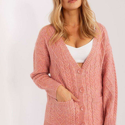 Chic V-Neck Knit Cardigan with Customizable Buttons
