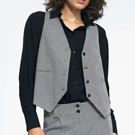 Chic Lined Vest For All Occasions With Trendy Interior