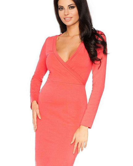 Tessita Elegant Knit Dress with Cozy Envelope Design