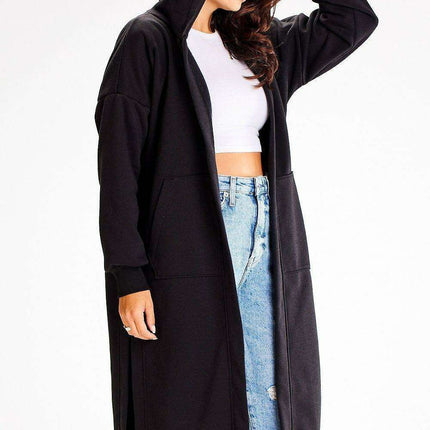 Stylish Hooded Sweatshirt with Chic Side Slits