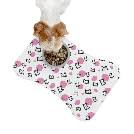 Personalized Bone and Fish Shaped Pet Feeding Mats - Customizable for Your Furry Friend