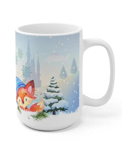 Charming Fox Holiday Mug: Whimsical Cup for Joyous Sips
