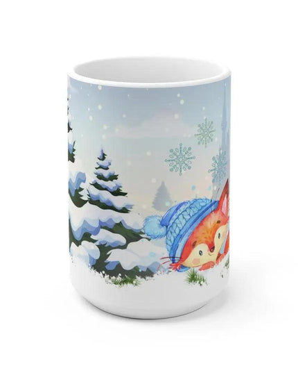 Charming Fox Holiday Mug: Whimsical Cup for Joyous Sips