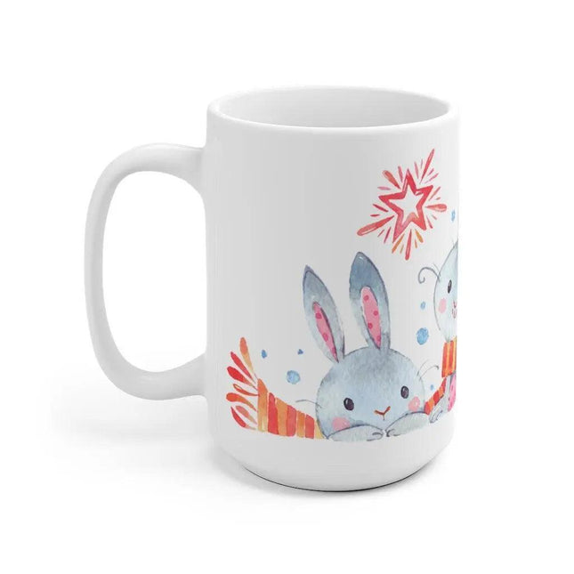 Holiday Cheer Bunny Ceramic Mug