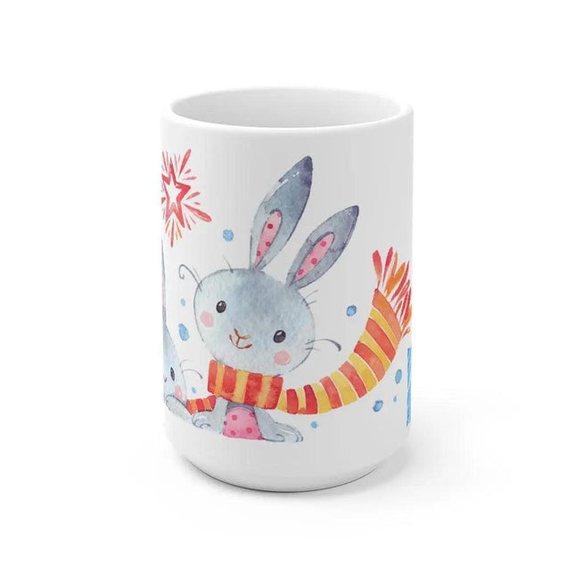 Holiday Cheer Bunny Ceramic Mug
