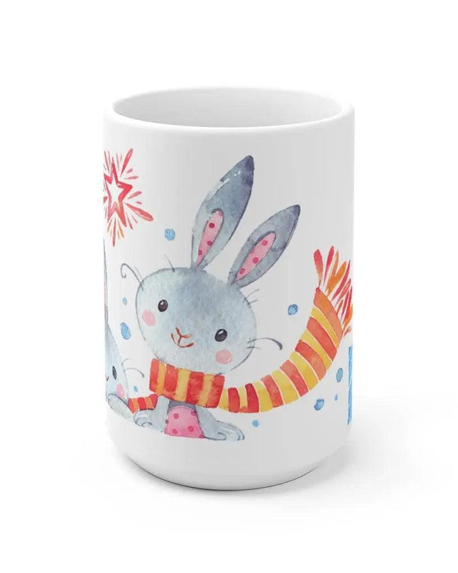 Holiday Cheer Bunny Ceramic Mug