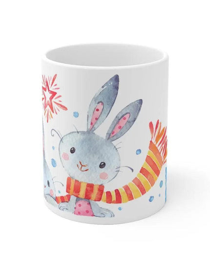 Holiday Cheer Bunny Ceramic Mug