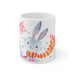 Festive Holiday Bunny Ceramic Coffee Cup
