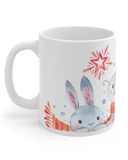 Holiday Cheer Bunny Ceramic Mug