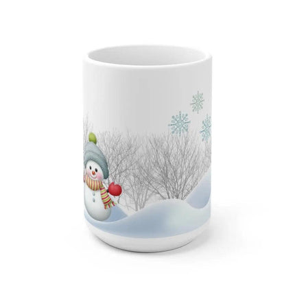 Charming Winter Snowman Ceramic Mug - Delight in Festive Sips