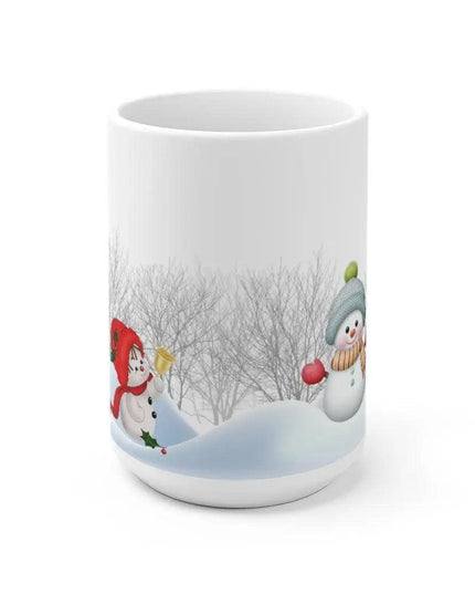 Charming Snowman Holiday Mug: Delightful Ceramic Cup for Winter Warmth