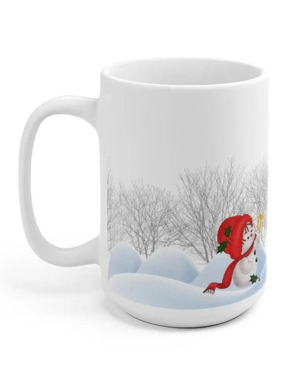 Charming Snowman Holiday Mug: Delightful Ceramic Cup for Winter Warmth