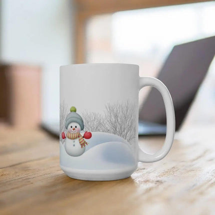 Charming Snowman Holiday Mug: Delightful Ceramic Cup for Winter Warmth