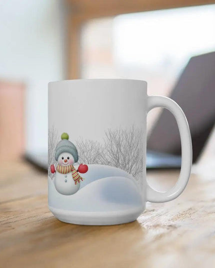 Charming Snowman Holiday Mug: Delightful Ceramic Cup for Winter Warmth