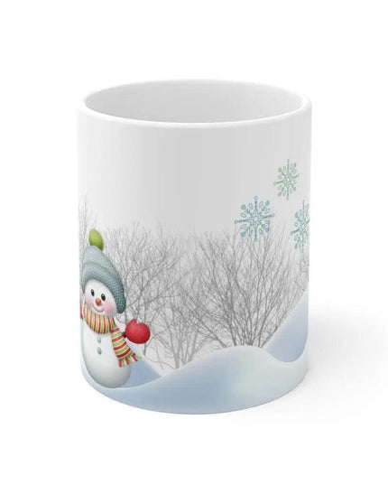 Charming Winter Snowman Ceramic Mug - Delight in Festive Sips