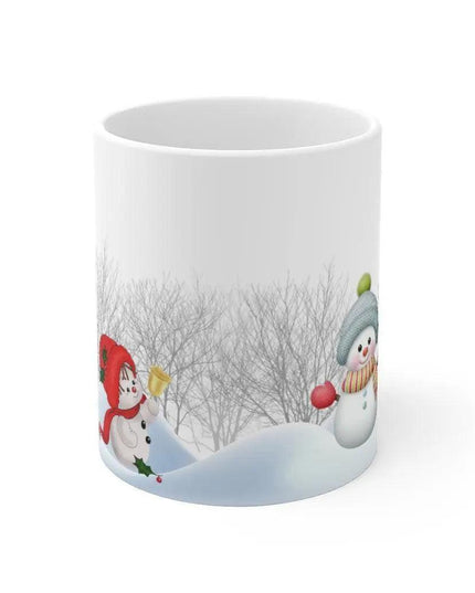 Charming Snowman Holiday Mug: Delightful Ceramic Cup for Winter Warmth