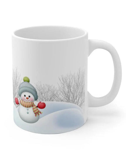 Charming Snowman Holiday Mug: Delightful Ceramic Cup for Winter Warmth