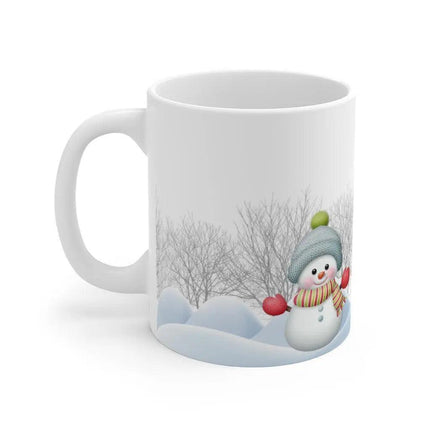 Charming Winter Snowman Ceramic Mug - Delight in Festive Sips