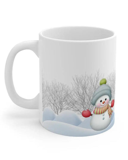 Charming Winter Snowman Ceramic Mug - Delight in Festive Sips