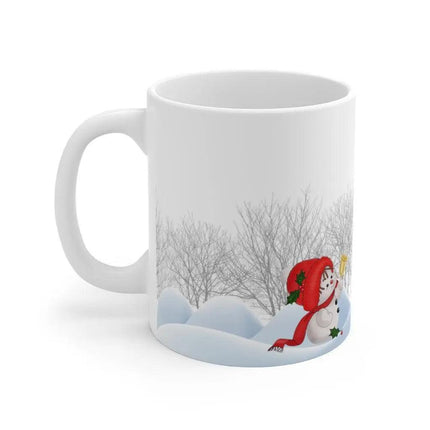Charming Snowman Holiday Mug: Delightful Ceramic Cup for Winter Warmth