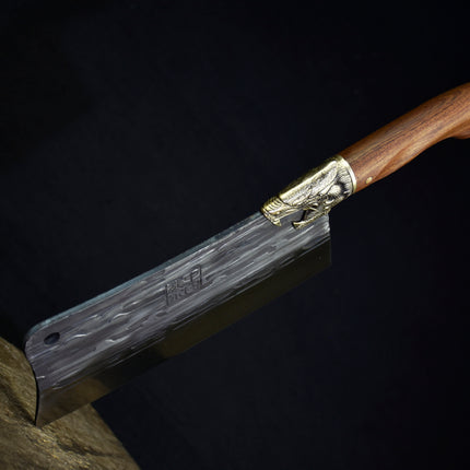 Bone Cutting Knife With Rosewood Handle 22cm Blade 7Cr17MoV Steel Kitchen Knife