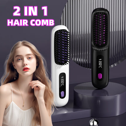 Peekaboo Studio 2-in-1 Wireless Hair Straightener & Curler - Fast Heat