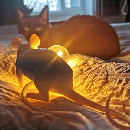 Peekaboo Studio Nordic Resin Mouse Table Lamp - LED, Mini Size