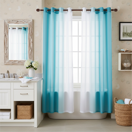 Gradient Sheer & Blackout Curtain Set of 2 Panels