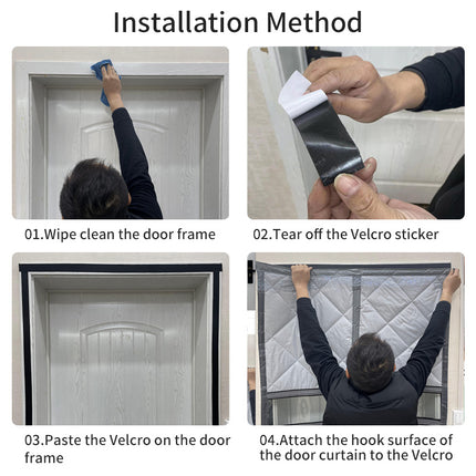 Self Priming Cotton Door Curtain Thickened Household Warm Wind Partiti