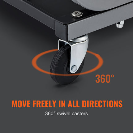 VEVOR Garage Stool - 250 LBS Capacity, Under Car Tool Tray, Adjustable