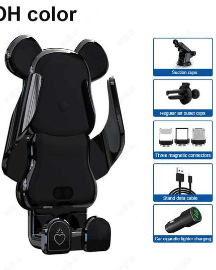 Innovative 15W Wireless Fast Charging Car Phone Mount - Mobile Device Holder for Auto Accessories