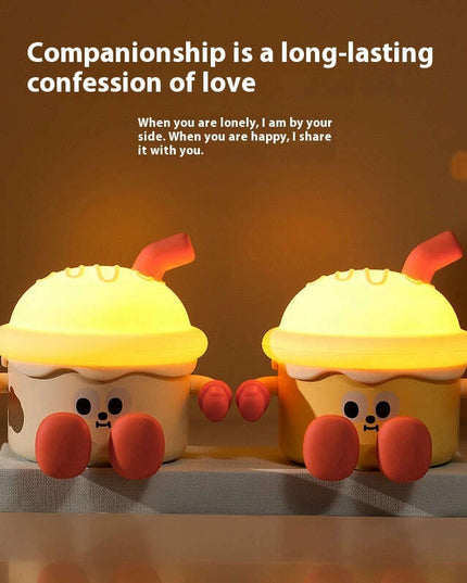 Ice Cream Night Light Usb Charging Three-speed Dimming Bedside Lamp