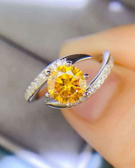 Elegant Lab-Created Diamond Ring Set with Dazzling Accents