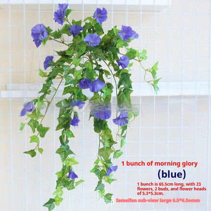 Peekaboo Studio Simulation Morning Glory Petunia - Durable Plastic, Re