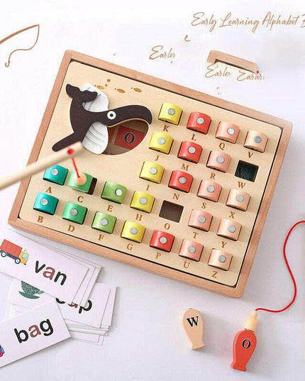 Learn & Catch: Interactive Wooden Fishing Puzzle